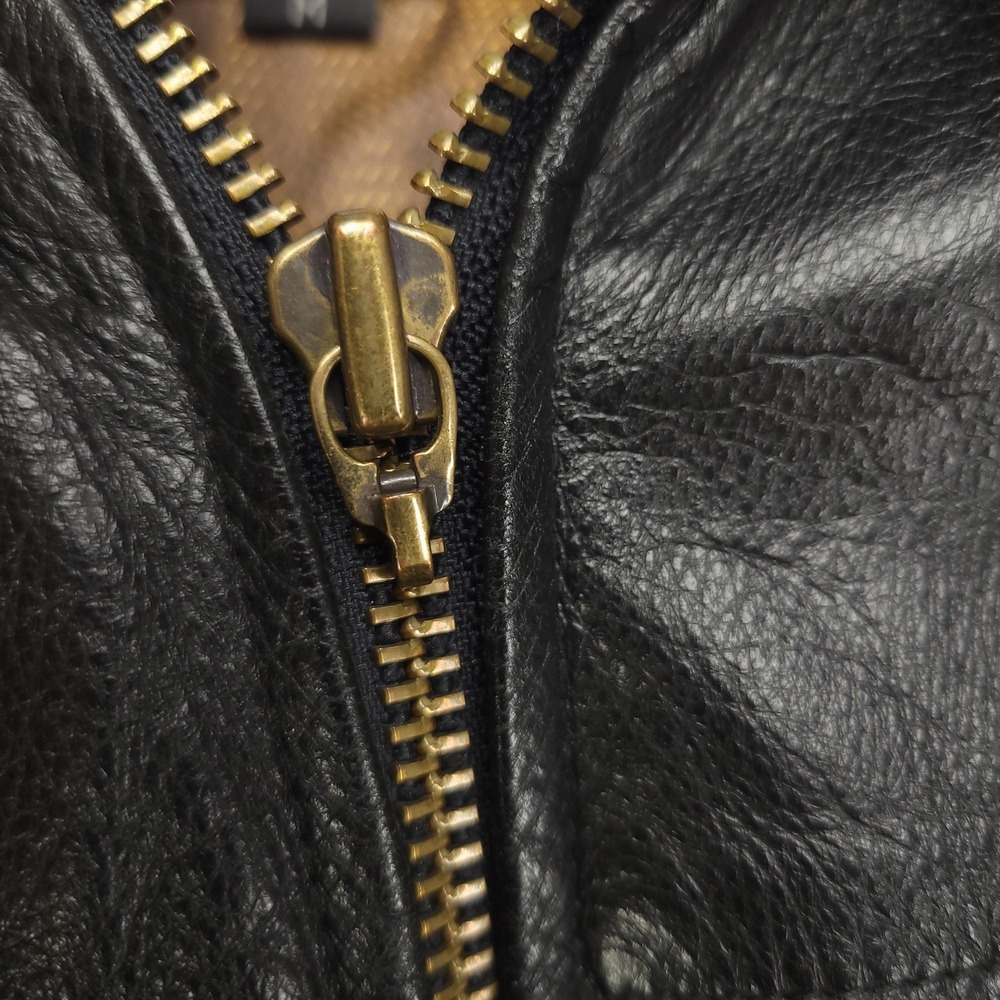 M‎ Julian Wilsons Leather Jacket Mens Medium Black Zip Front Buckle Pockets - Picture 9 of 16